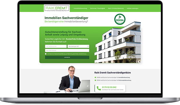 Webdesign Immobilien Gutachter in Erfurt